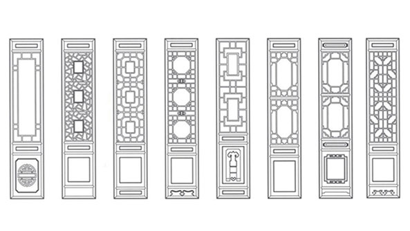 龙潭喜迎门中式花格CAD设计图样式大全